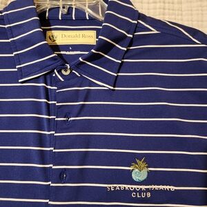 Donald Ross Seabrook Island Sz L FITS Like XL Mens Golf Shirt